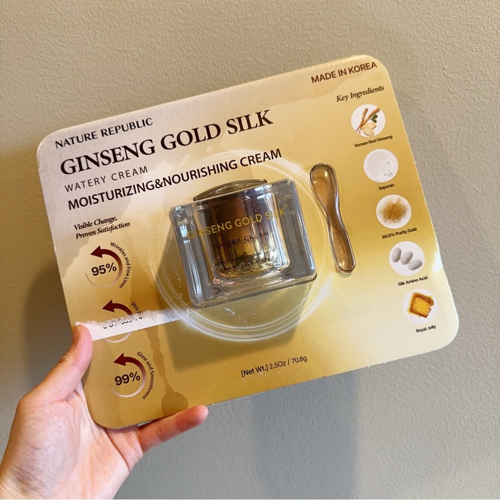 NATURE REPUBLIC Ginseng Gold Silk Watery Cream 60g NEW IN BOX